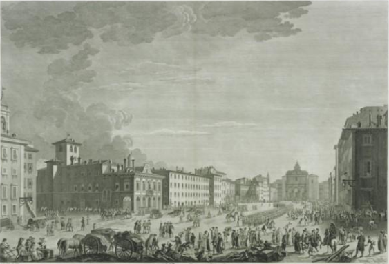 Arrivée des Français dans la place-d'arme de Livourne le 27 juin 1796
